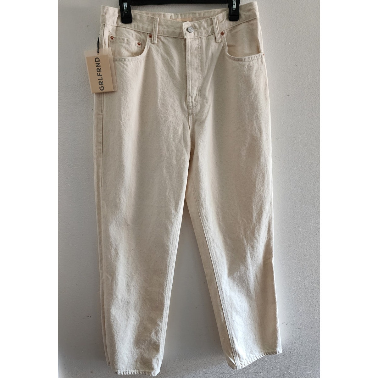 GRLFRND The Amanda Mid Rise Loose Boyfriend Jean in Venice Button Fly Baggy