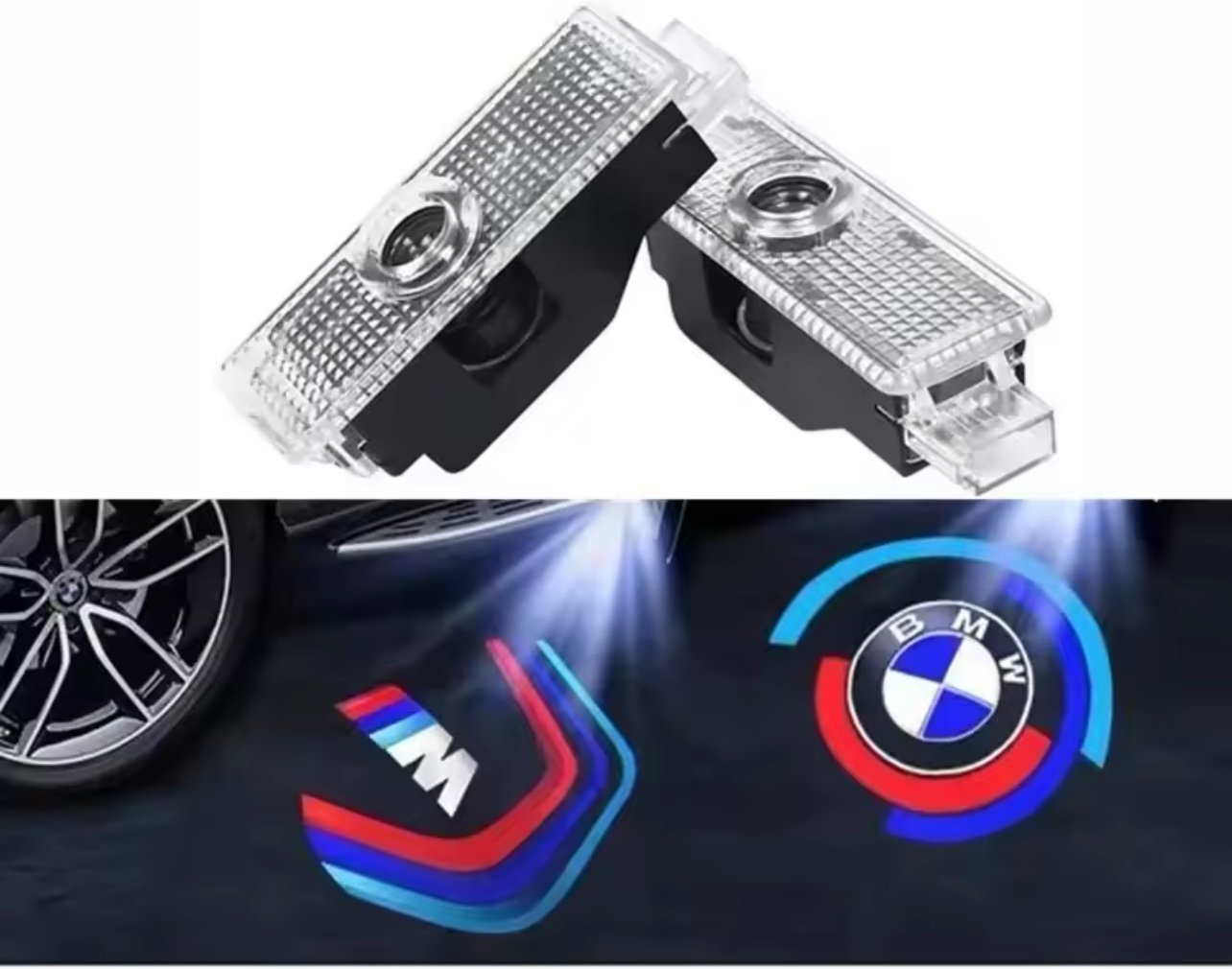 2Pc LED Car Door Welcome Courtesy Lamp Projector Light for BMW X5 E70 E60 F10 F2