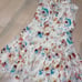 Rebecca Taylor silk cream floral shift Dress 8