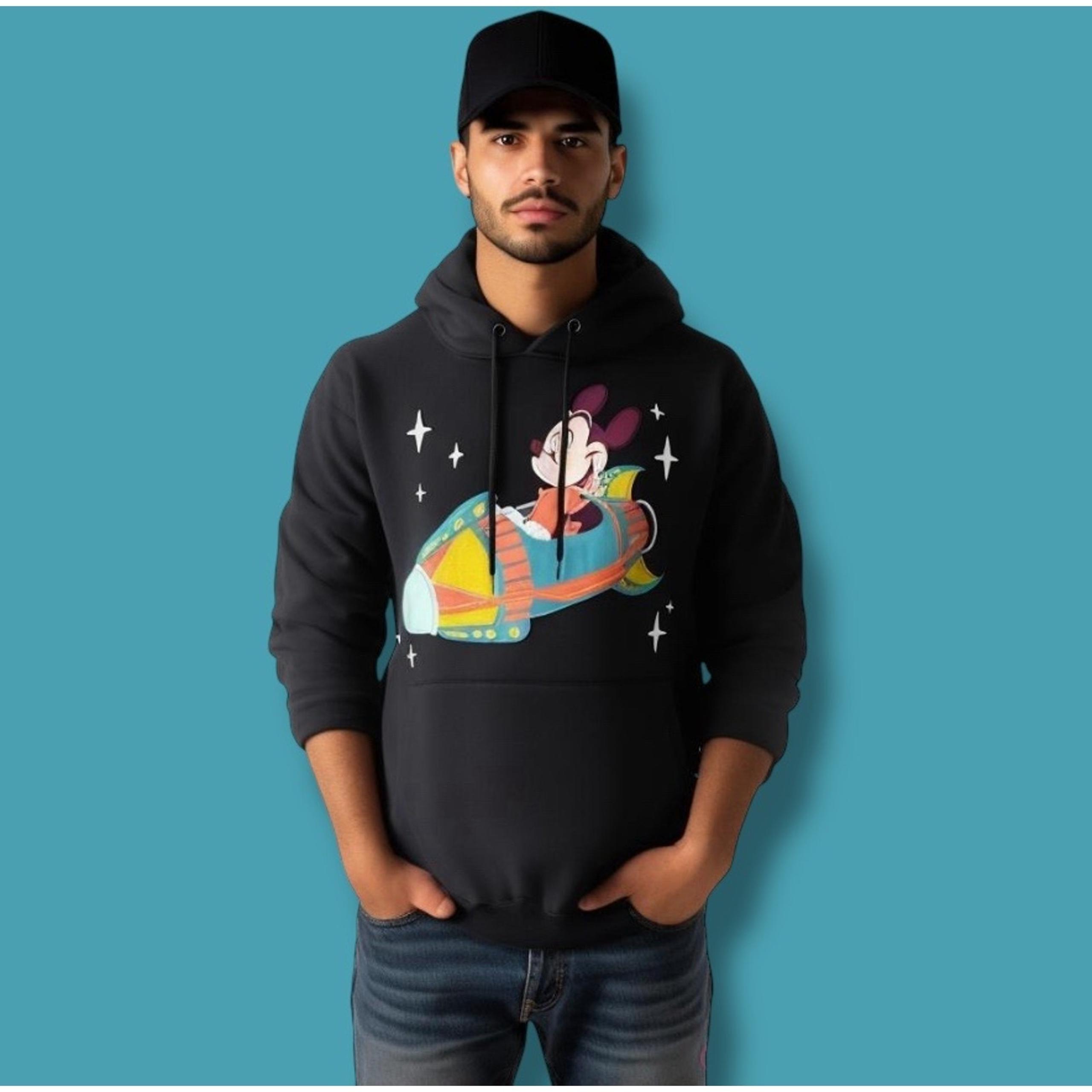 Disneyland Mickey Mouse Astro Orbiter Spirit Jersey Hoodie Mens Sz Medium
