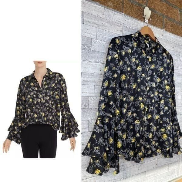 Cinq à Sept Kirby Floral Silk Top medium