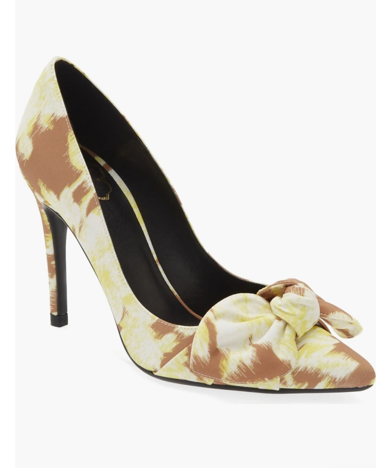 TED BAKER Ryana Tapestry Pointed Toe Bow Pump SZ 40