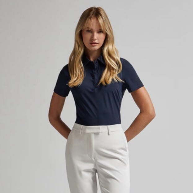 G/FORE Silky Tech Nylon Navy short sleeve Golf Polo Small