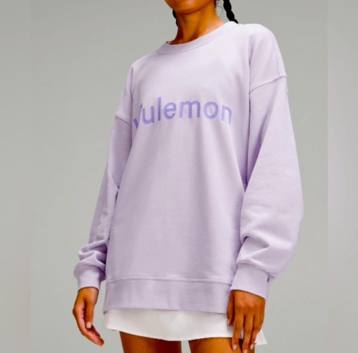 NWT Lululemon Perfectly Oversized Crew in size 4 in Lilac Smoke