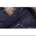 Navy Blue Down Coat with Removable Fur