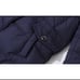 Navy Blue Down Coat with Removable Fur