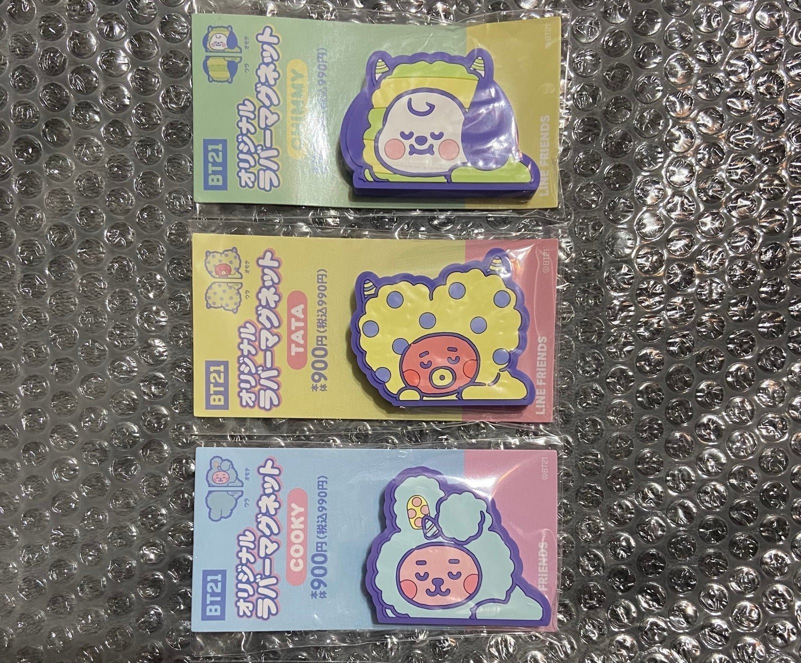 BT21 Monster Rubber Magnet from Japan | Chimmy Tata Cooky