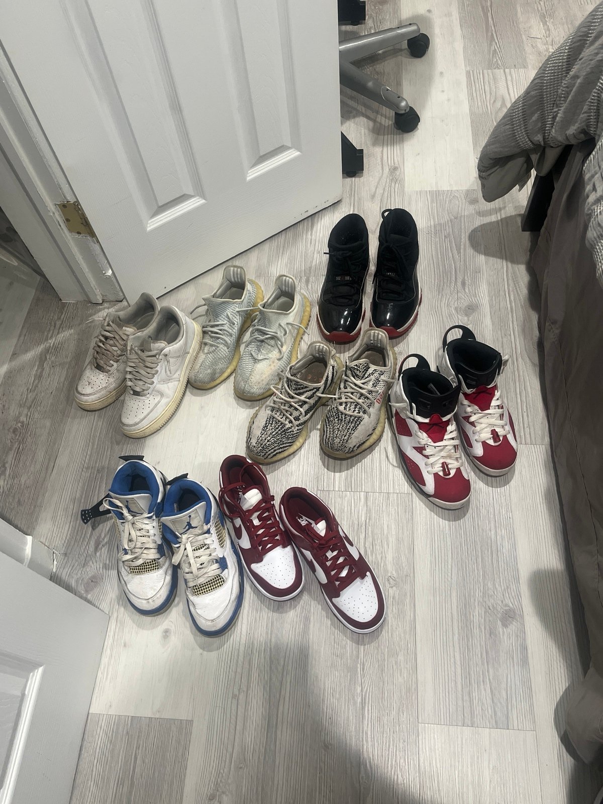 Selling all used shoes sizes 8-8.5. Dm offers if you want them separately/bundle