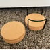 Custom Made! Motorcycle Cork Round Beverage Coasters, Set of 11, w/ Black Stand