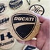 Custom Made! Motorcycle Cork Round Beverage Coasters, Set of 11, w/ Black Stand