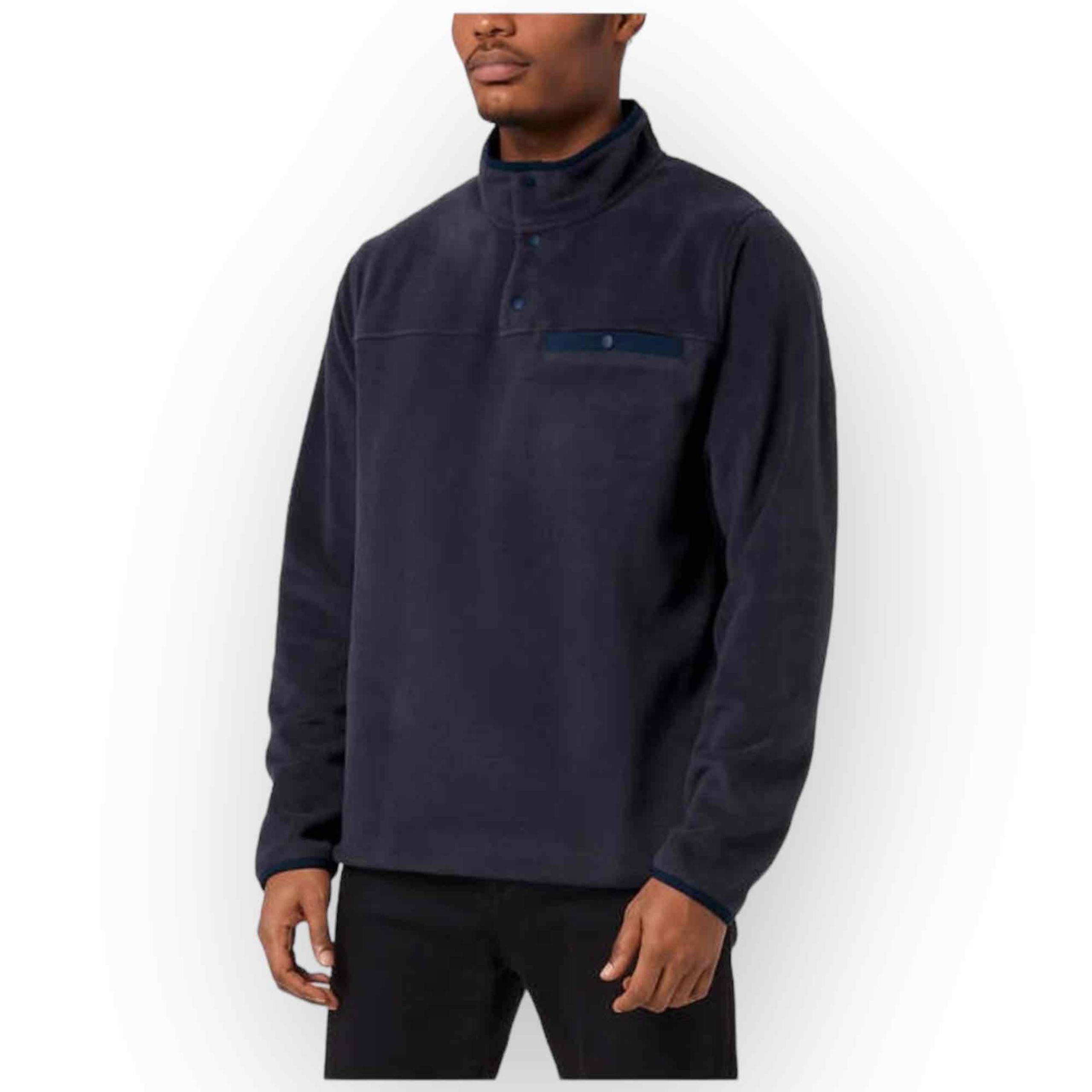 32 Degrees Heat NWT Men’s 1/4 Snap Pullover, Navy, Size Large - 105L