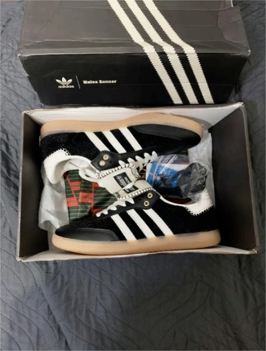 Ａdidas Samba Pony Tonal Wales Bonner Core Black Women's 6.5=EU 38