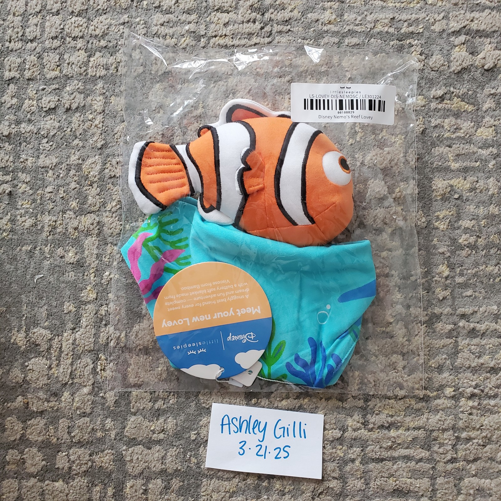 New Little Sleepies Finding Nemo Lovey