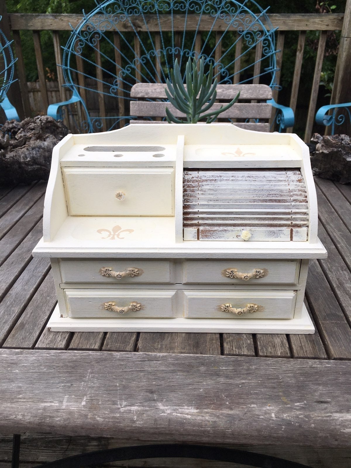Vintage hand painted jewelry box