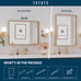 TETOTE Brushed Gold Bathroom Mirror 22 x 30 Inch Rectangle Gold Metal Framed