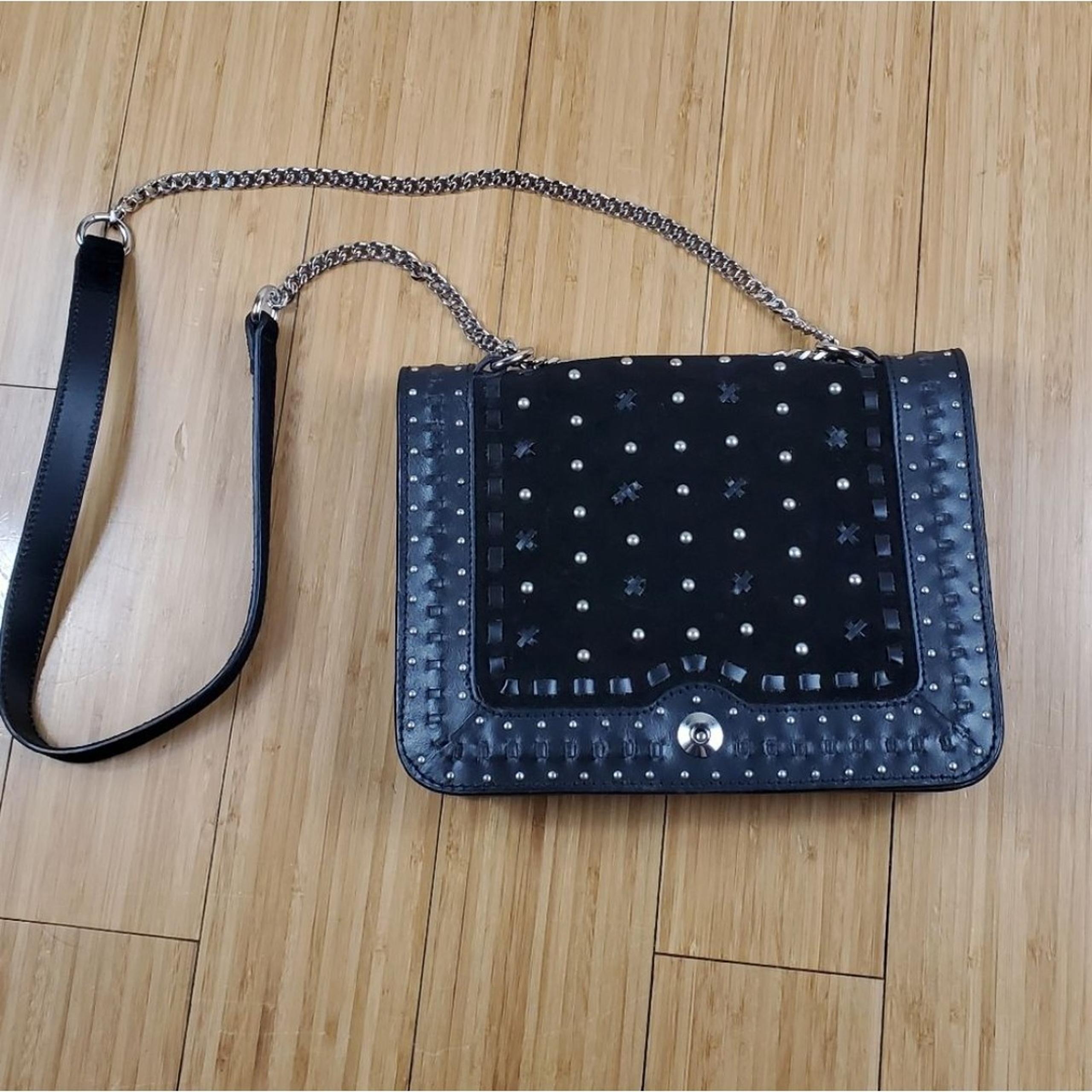 Women's Zara Black Crossbody Bag Boho Vacation Festival Party Grunge Gothic