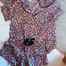 Vs boxer pj set flannel pink leopard xs