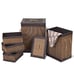 5 Pcs Square Bamboo Hamper Laundry Basket