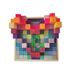 100 XLARGE step pyramid wooden blocks | | rainbow montessori toys