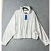 Adidas Hoodie Womens 4X Plus Size White Back Graphic Cropped Drop Shoulder NEW