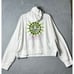 Adidas Hoodie Womens 4X Plus Size White Back Graphic Cropped Drop Shoulder NEW