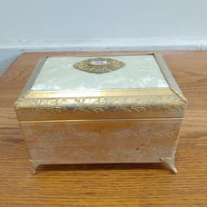 Antique musical jewelry box