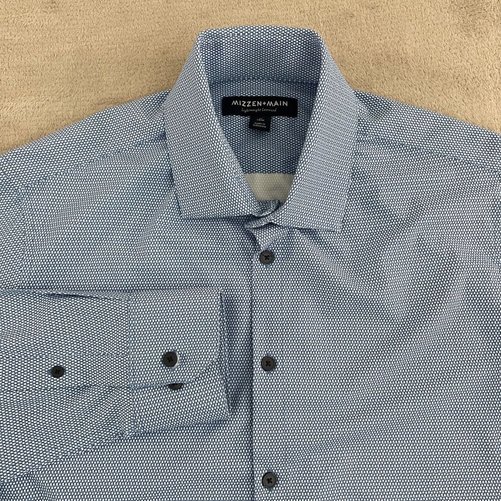 Mizzen + Main Lightweight Leeward Shirt Men Medium Trim Fit Performance 138