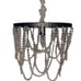 Vintage 2004 Acrylic Bead Pewter Hanging Ceiling Chandelier Light 2 Available