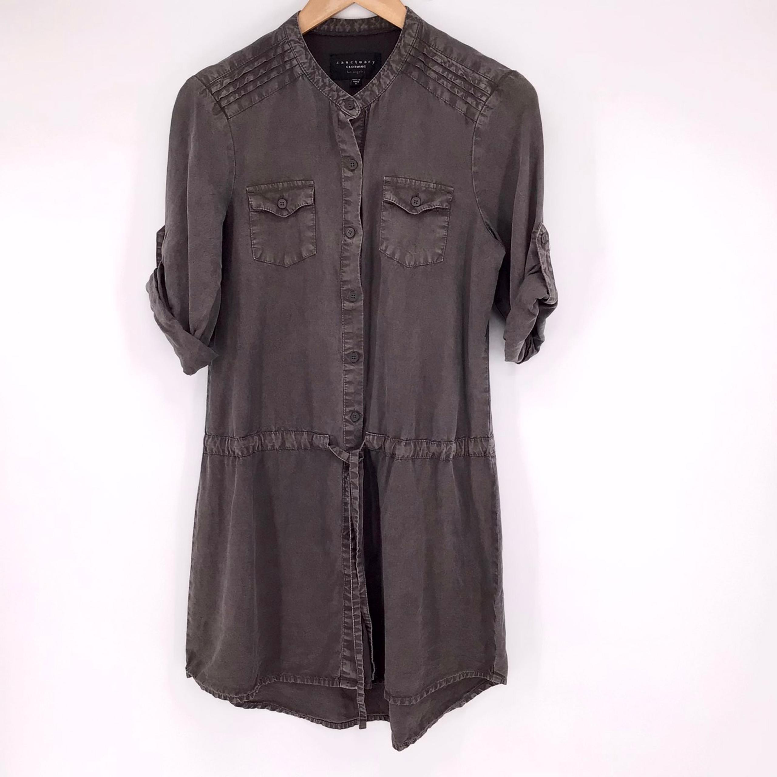 Sanctuary Button Down Belted Shirt Dress Size Small