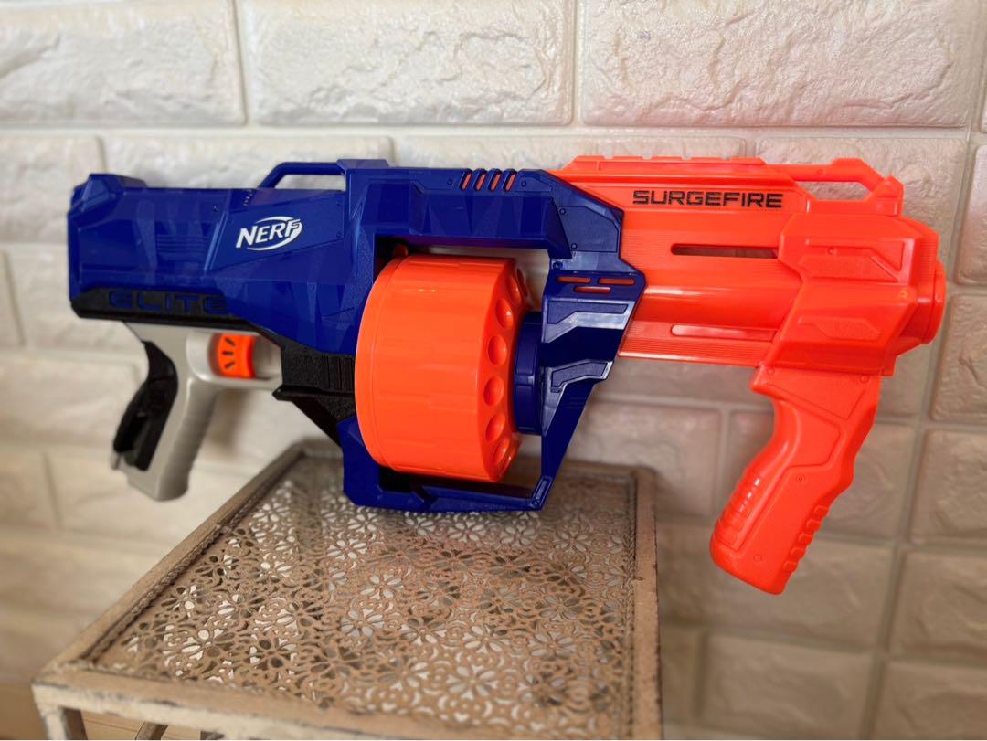 NERF SURGEFIRE Elite Series Blue Orange Sports Toy