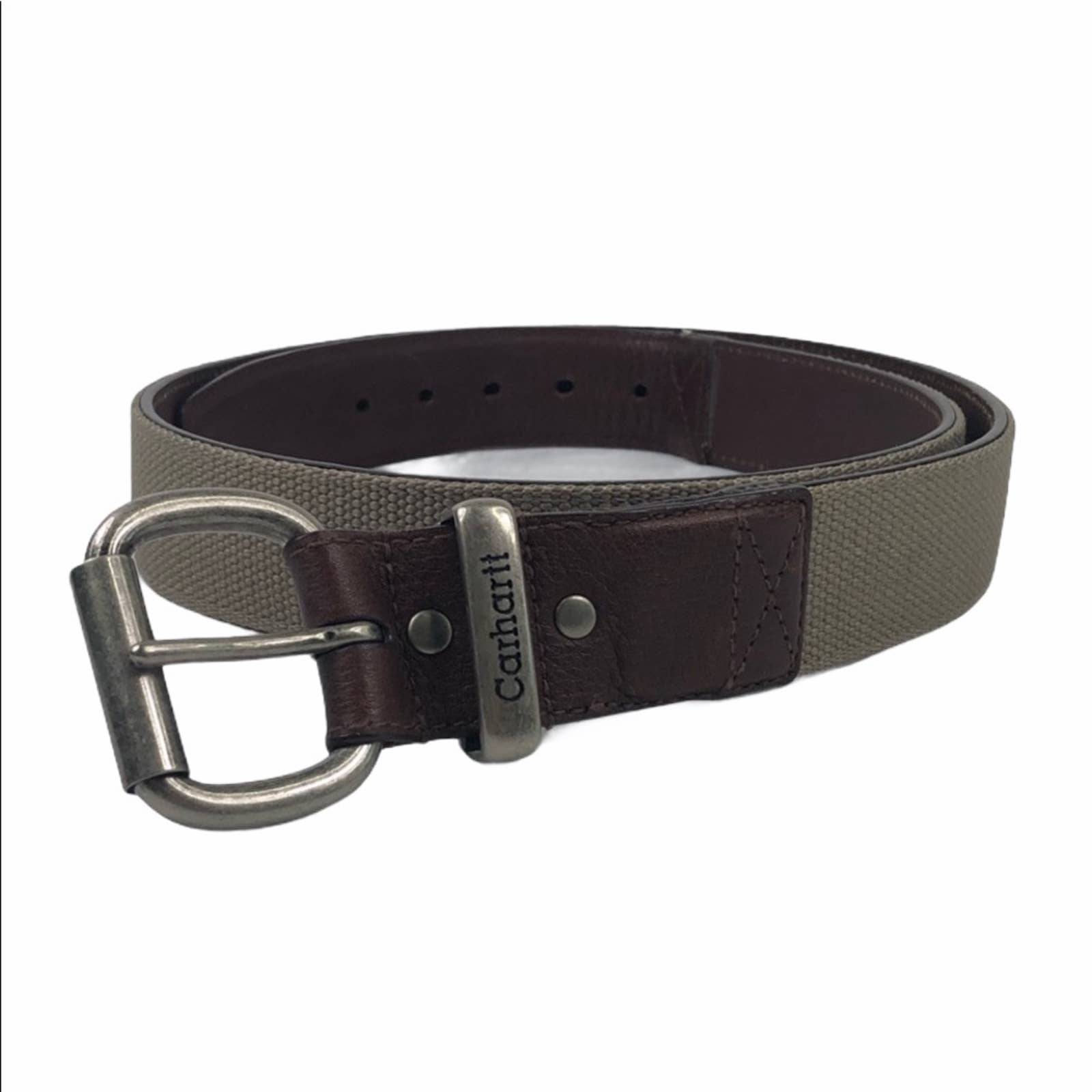 Carhartt Cowhide Leather Nylon Cover Tan Belt Size 44