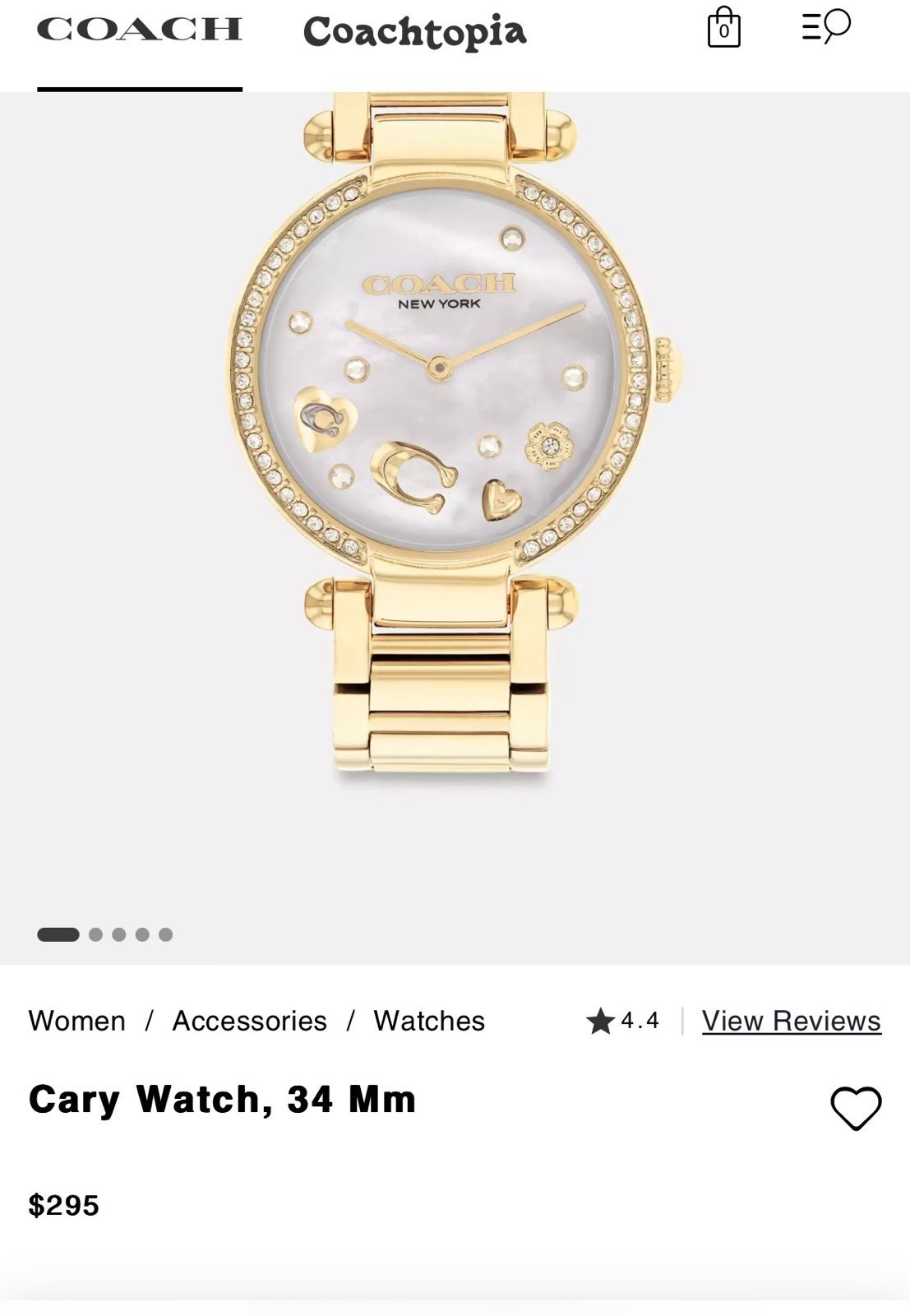 Woman’s Coach Cary Watch 34mm