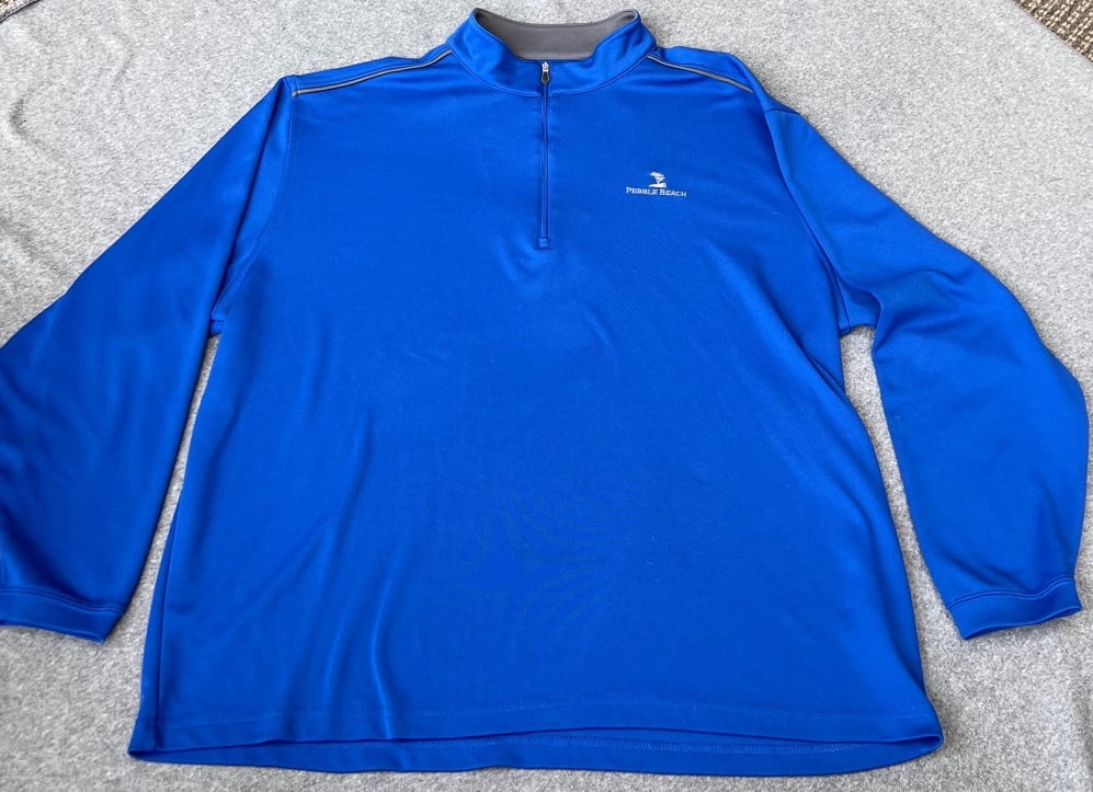 Mens Pebble Beach Gold 1/4 zip