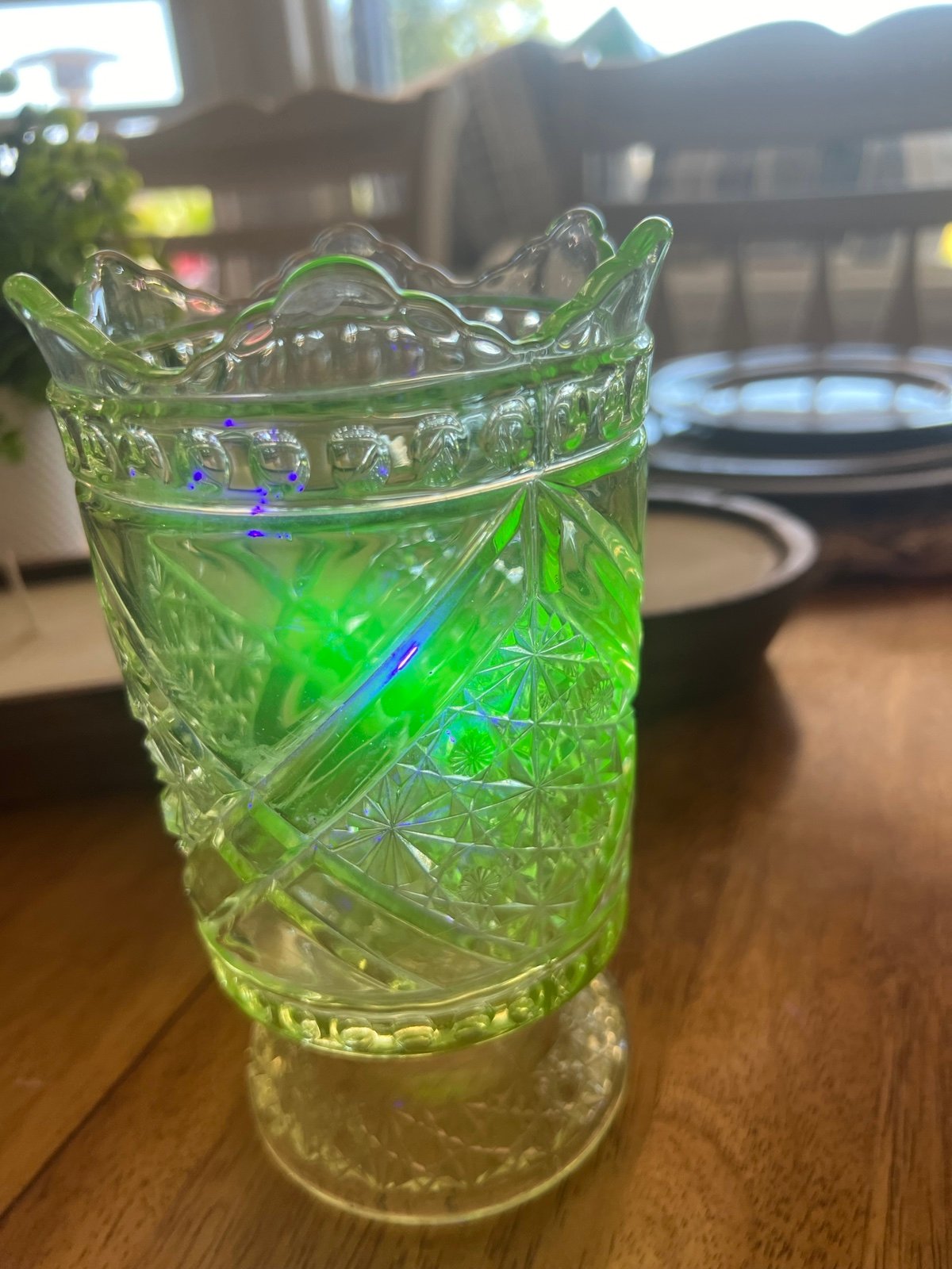 uranium vaseline glass vase