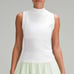 Lululemon 6 Lightweight Nulux Mock Neck Tank Top White Sleeveless