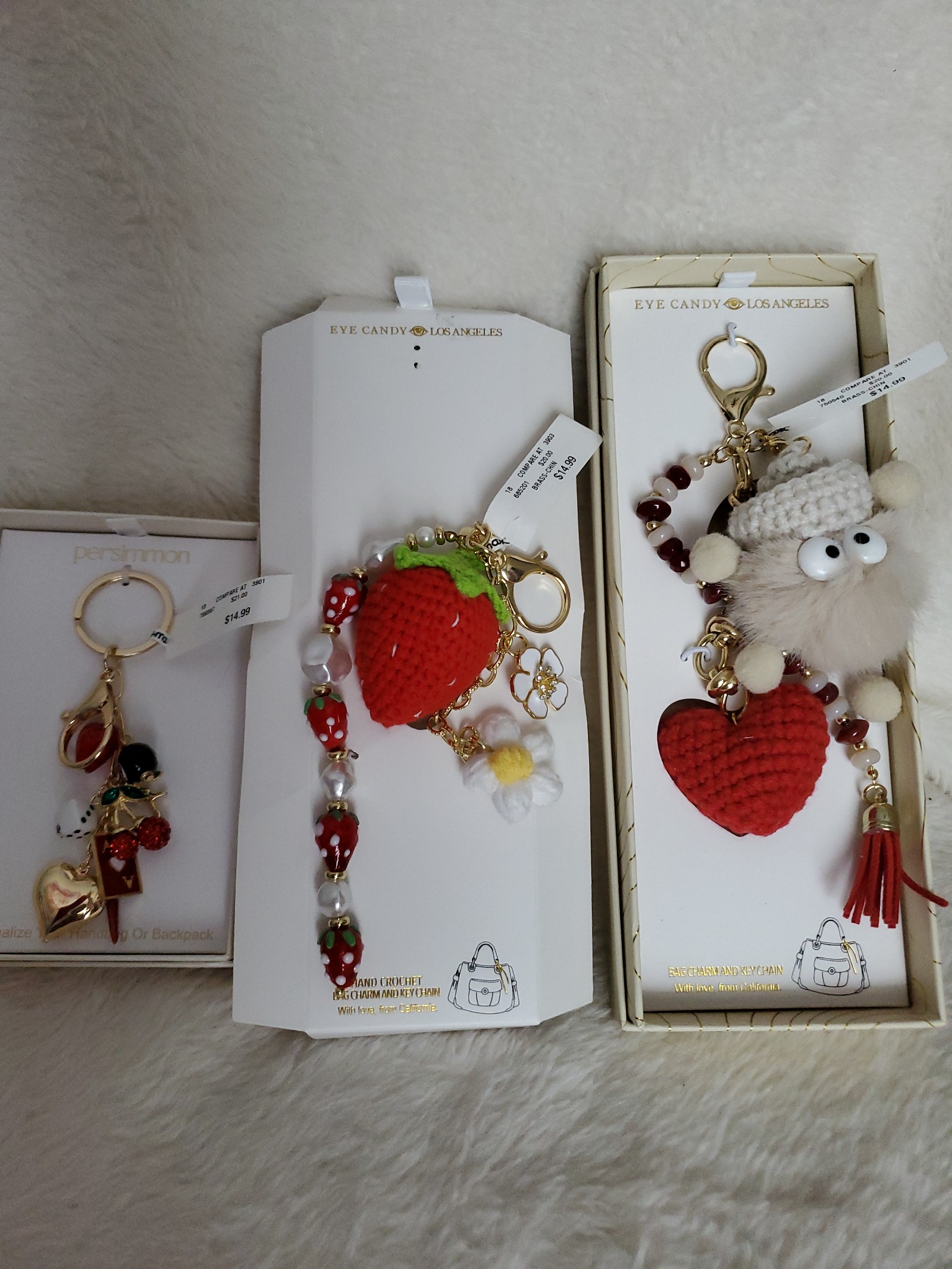 3 purse charms