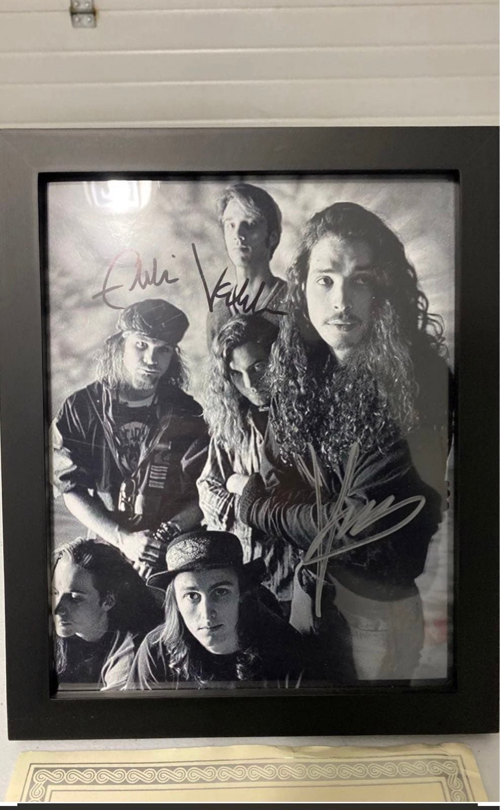 Eddie Vedder and Chris Cornell Autographed 8x10 COA