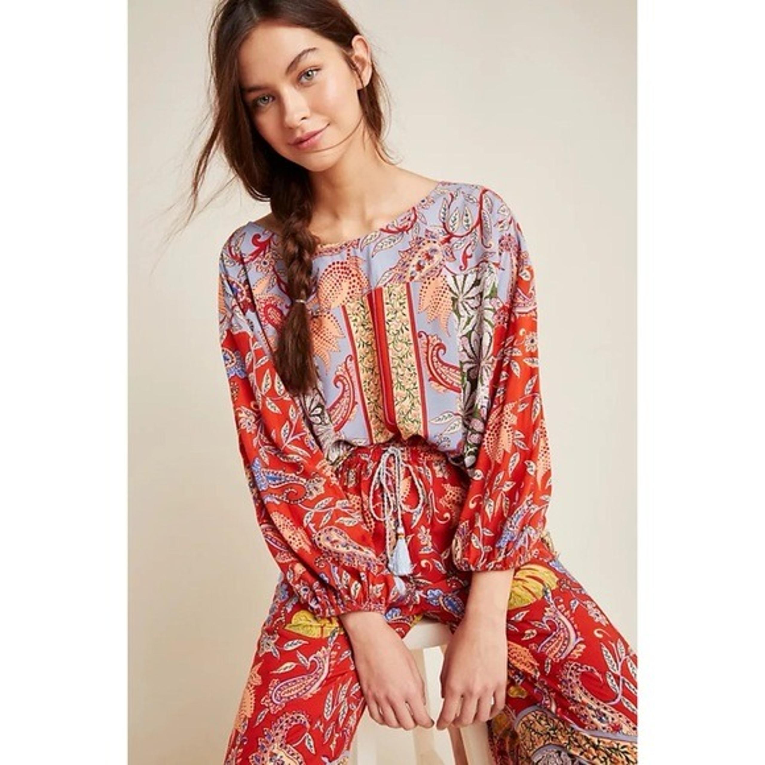 Anthropologie Sonrisa Paisley Top