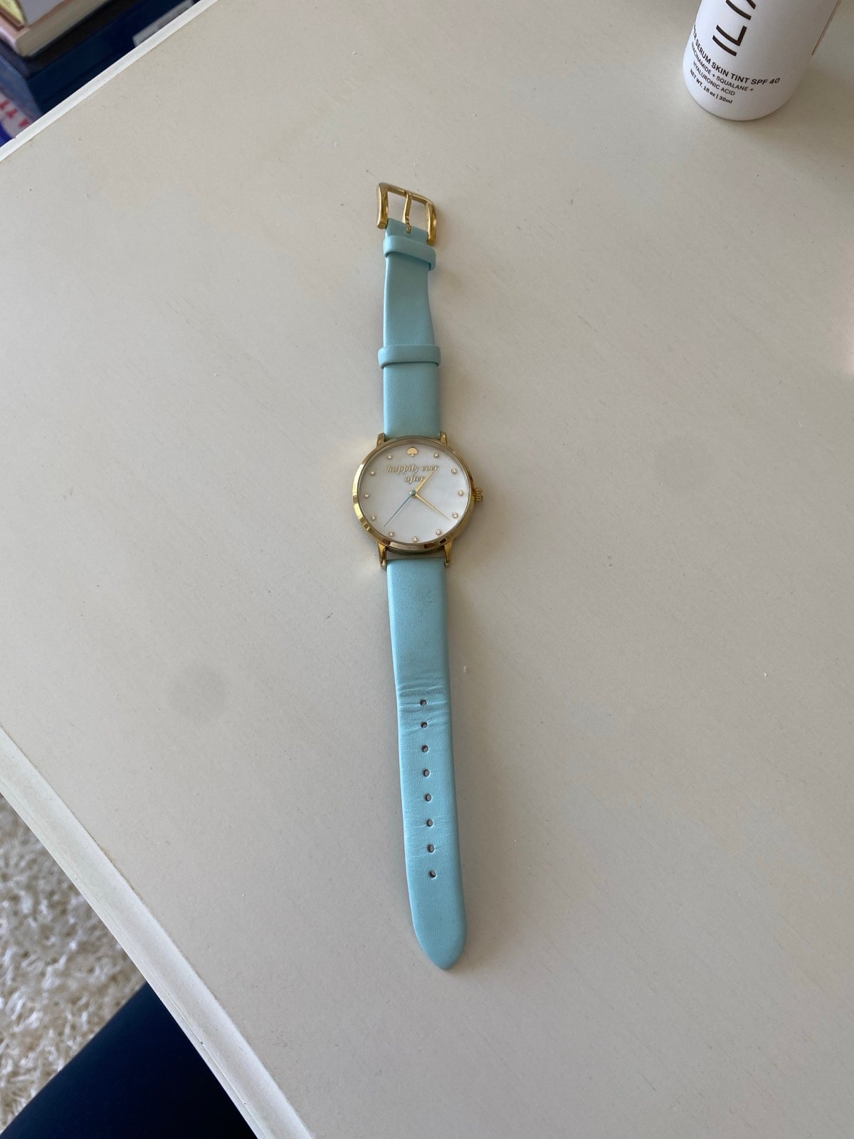 Kate spade watch with bay blue leather strap