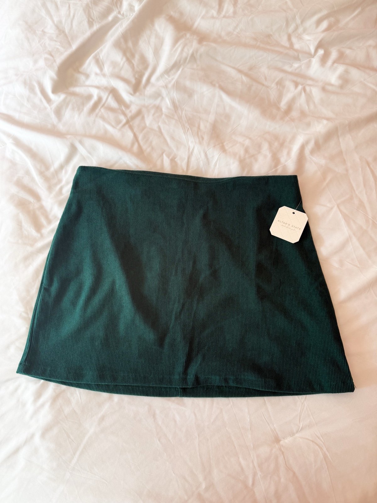 Altar’d State Hunter Green Mini Skirt Size Large