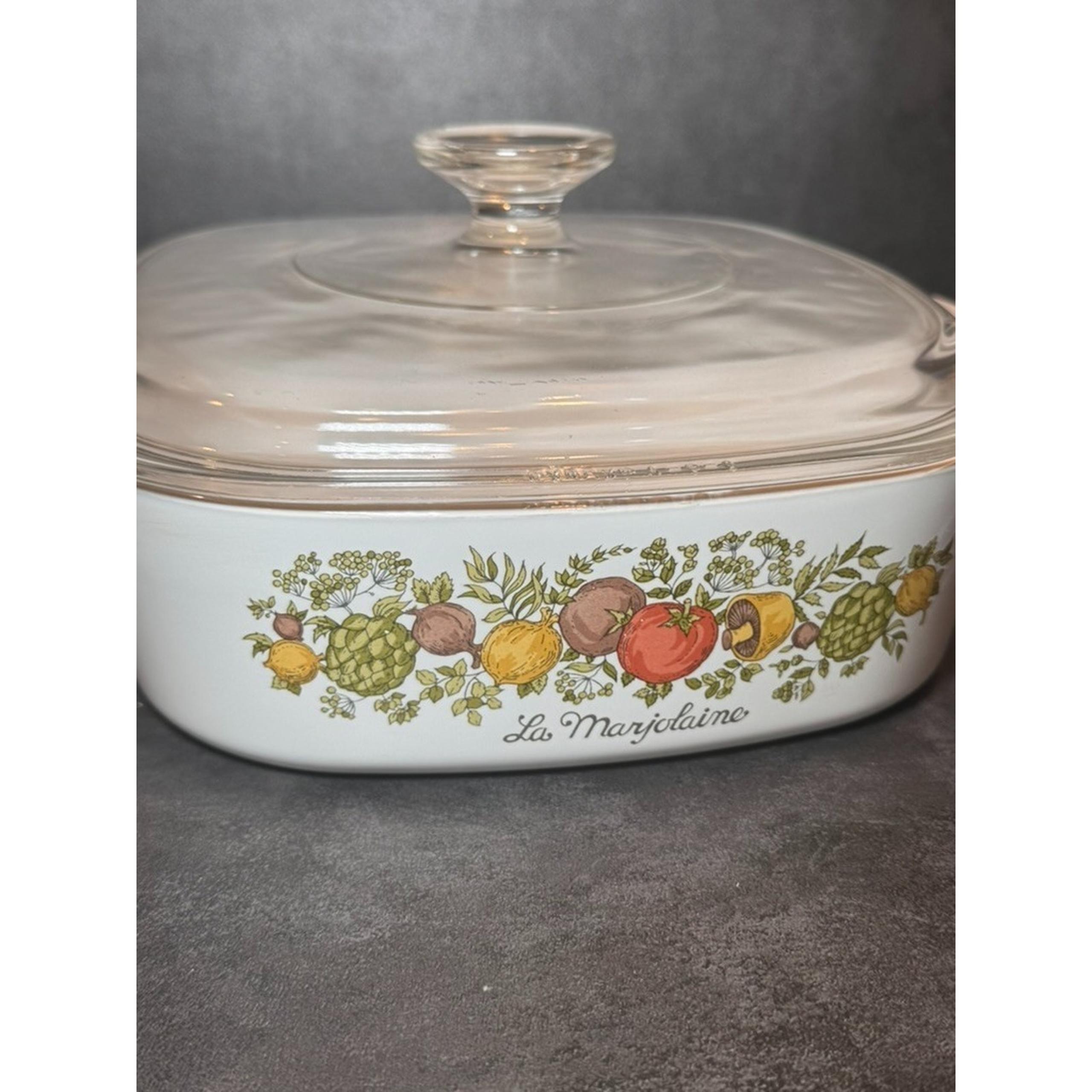 Corning Ware Spice of Life A2B Casserole Dish 2 Qt La Marjolaine Pyrex Lid A9C