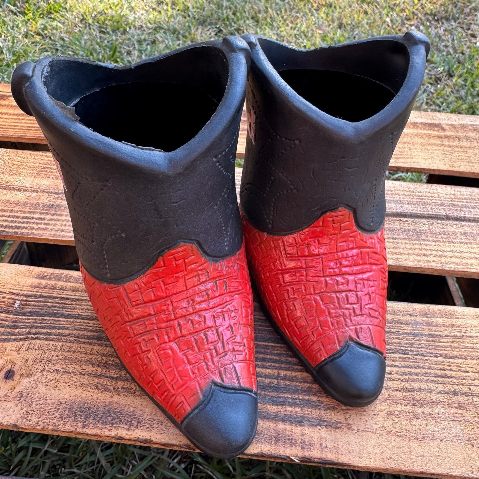 1991 Bud Kool Buddies Drink Holders Budweiser Pair of Cowboy Boots