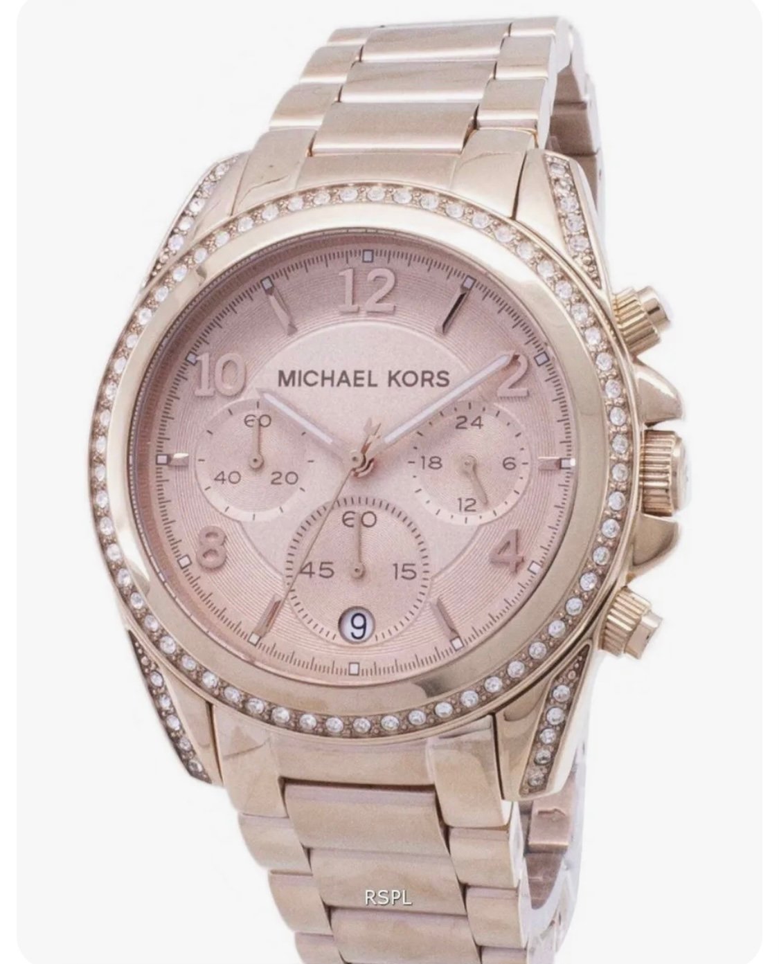Michael Kors Women's Chronograph Rose Gold-Tone Stainless Steel Watch