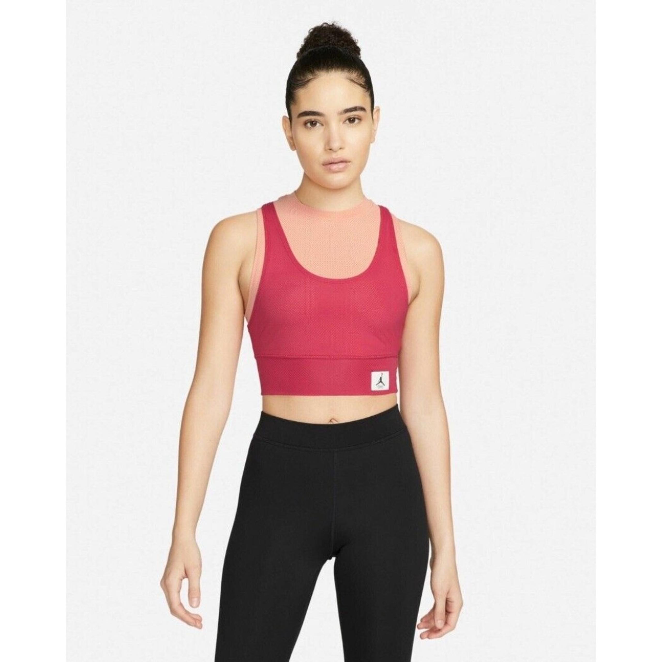 Jordan Essential Women's Crop Top Hot Pink  Sleeveless Pullover  Top Size XXL
