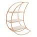 Gold Metal and Whitewash Wood Moon Wall Shelf