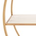 Gold Metal and Whitewash Wood Moon Wall Shelf