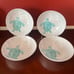 Sigrid Olsen Melamine Blue Turtle Sea Life Beach Cereal/Soup Pasta Bowls-4 Piece
