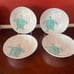 Sigrid Olsen Melamine Blue Turtle Sea Life Beach Cereal/Soup Pasta Bowls-4 Piece