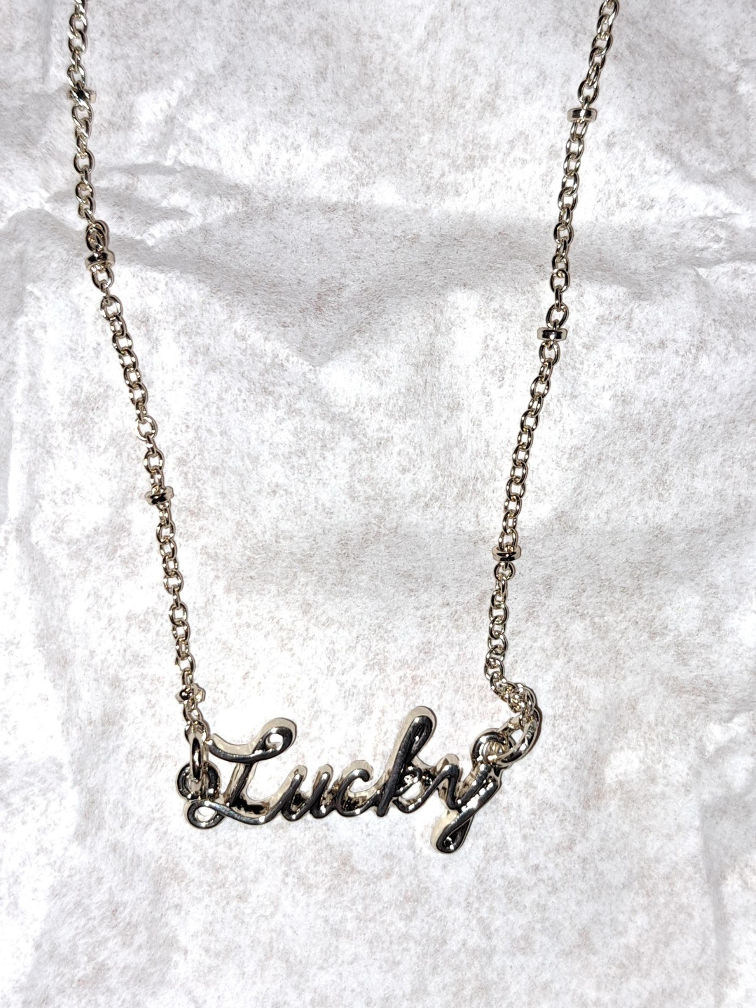 Women's J Crew "lucky"necklace