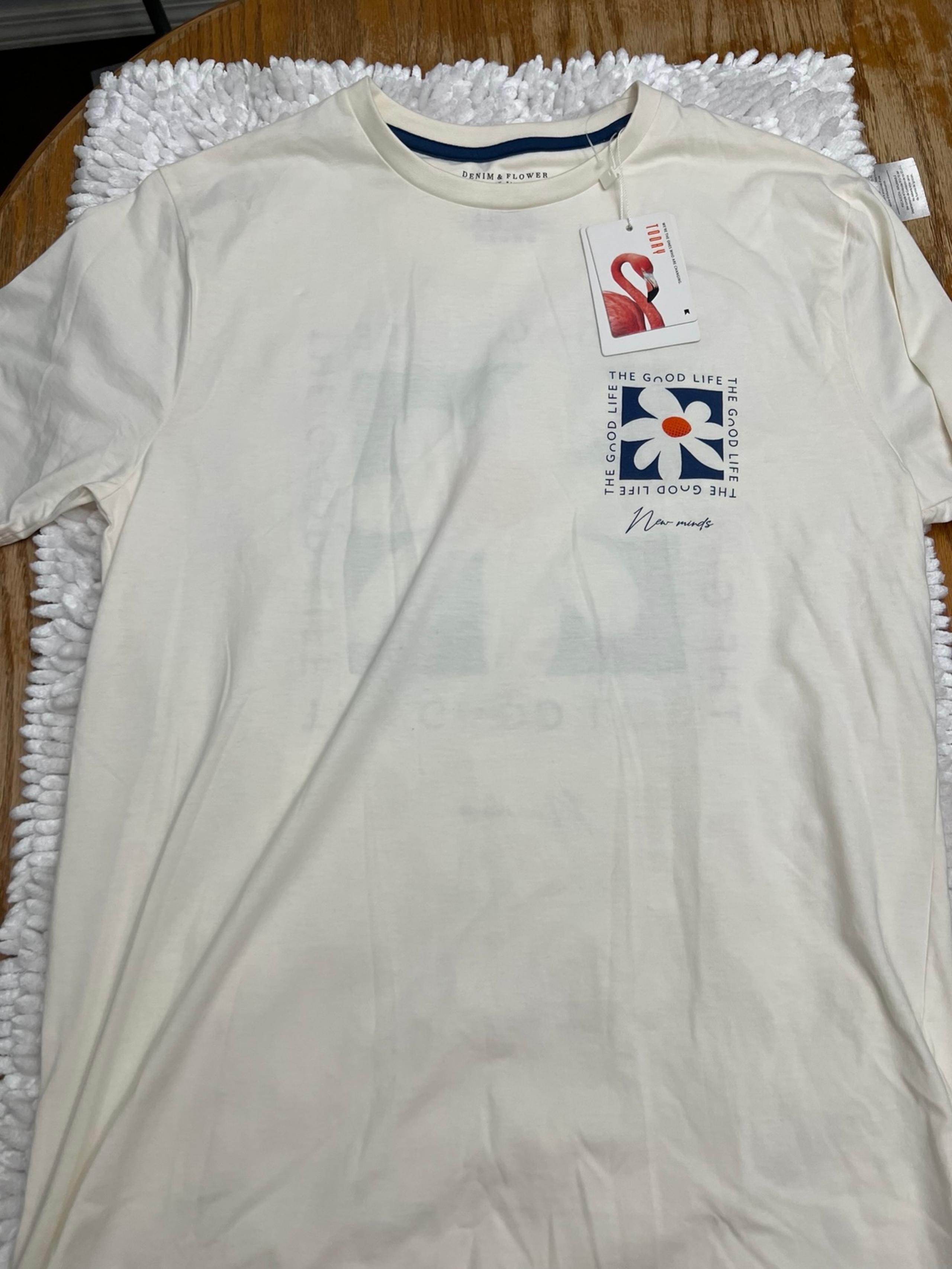 Men's Denim & Flower - T-Shirt - The Good Life - Size Medium - NWT
